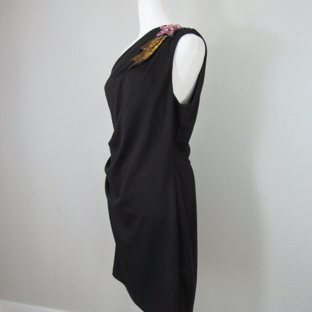 Matthew Williamson Black One Shoulder Stretch Cocktail Dress - Picture 6 of 9